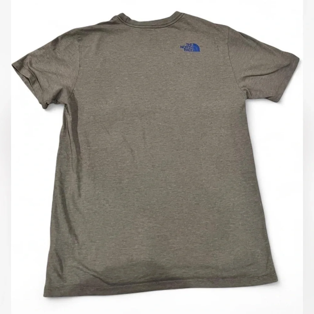 The North Face Gray Tee with Blue and Red Logo